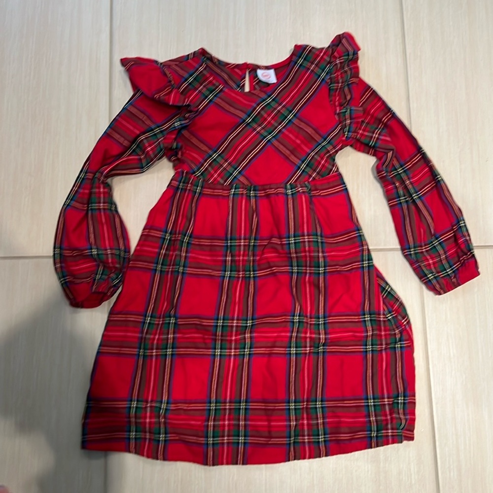 Red and Green Plaid Dress